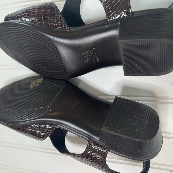 SAS Womens Suntimer Brown Croc Comfort Sandals Shoes Size 10M - Picture 5 of 5